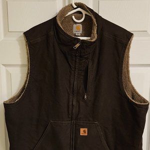 Men's Carhartt Men's Duck Sherpa-Lined Vest XXL